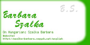 barbara szalka business card